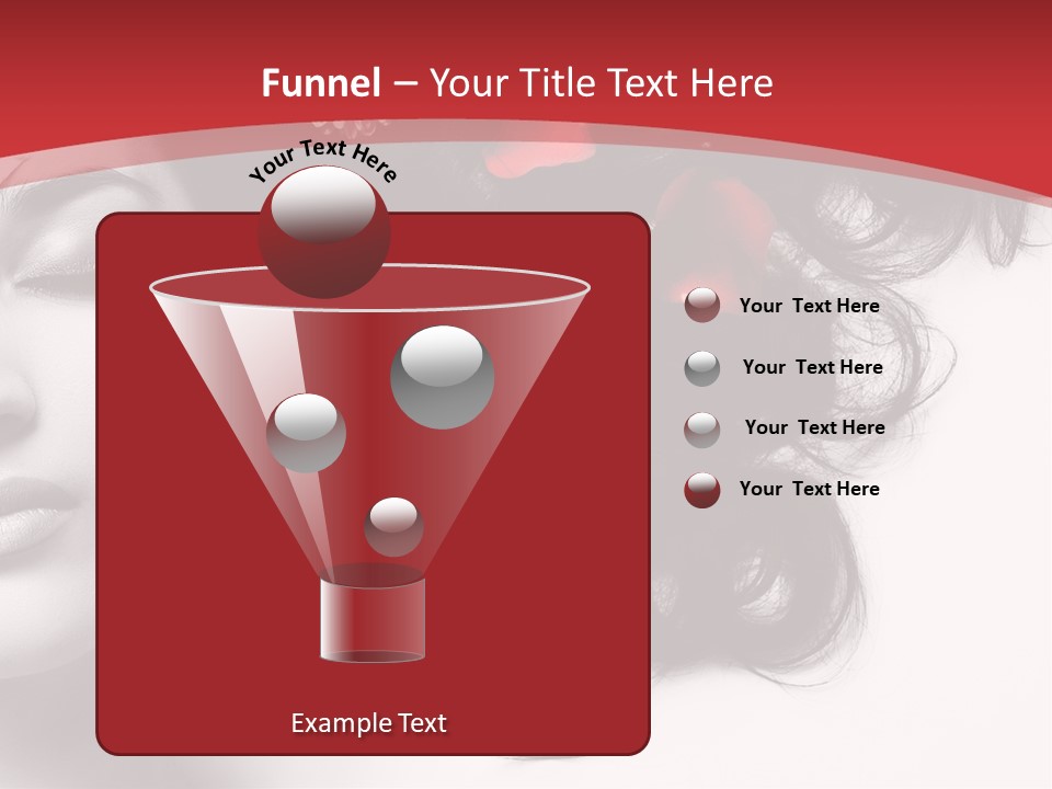 A Woman With Flowers In Her Hair And A Red Background PowerPoint Template