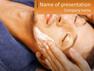 Male Massage Mask PowerPoint Template