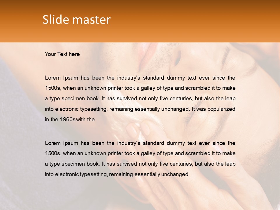 Male Massage Mask PowerPoint Template