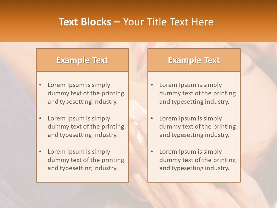 Male Massage Mask PowerPoint Template