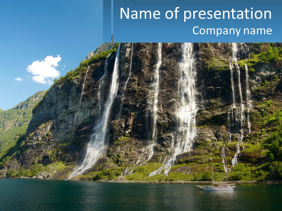 Beautiful Rich Aurlandfjord PowerPoint Template