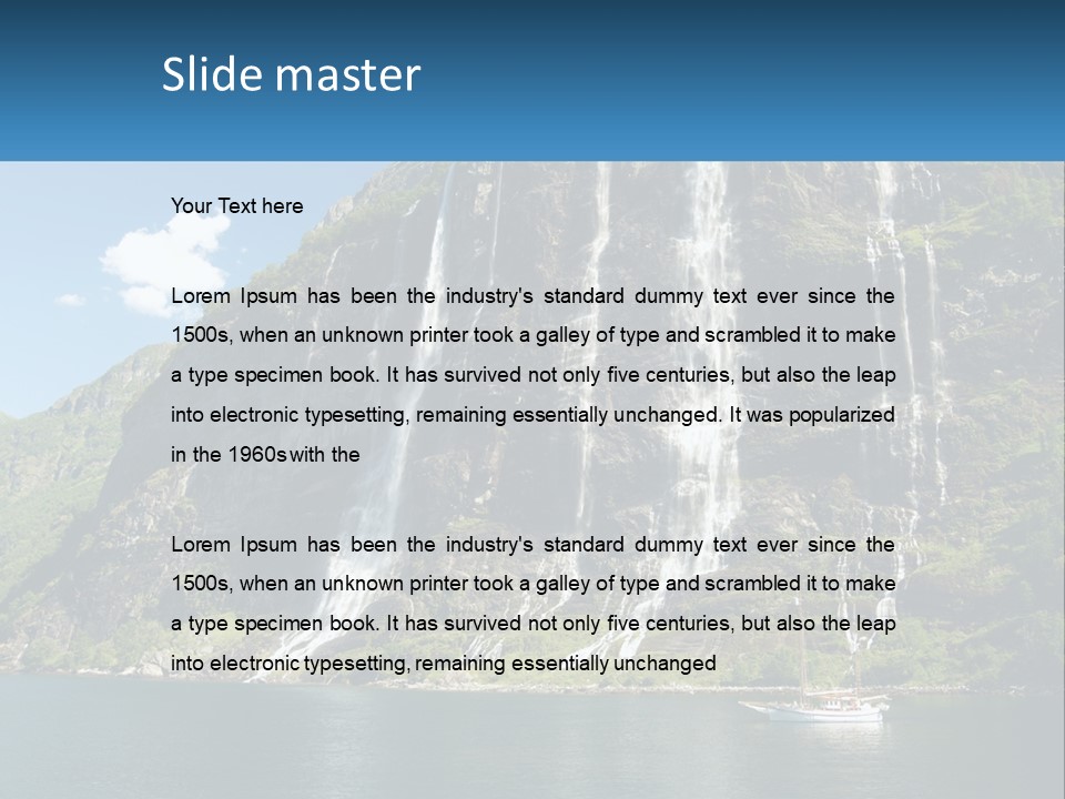 Beautiful Rich Aurlandfjord PowerPoint Template