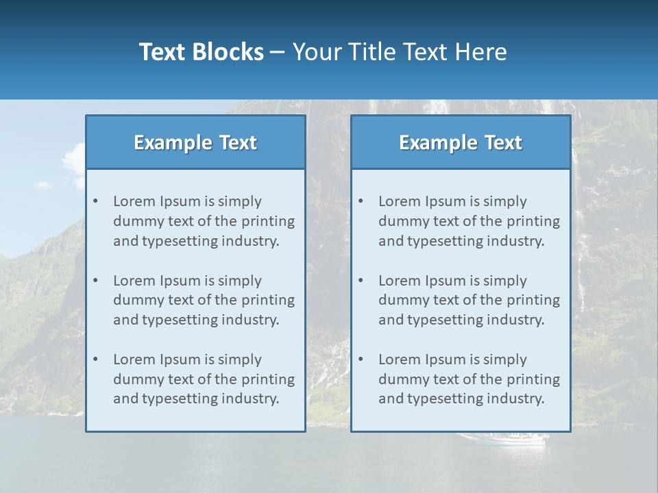 Beautiful Rich Aurlandfjord PowerPoint Template