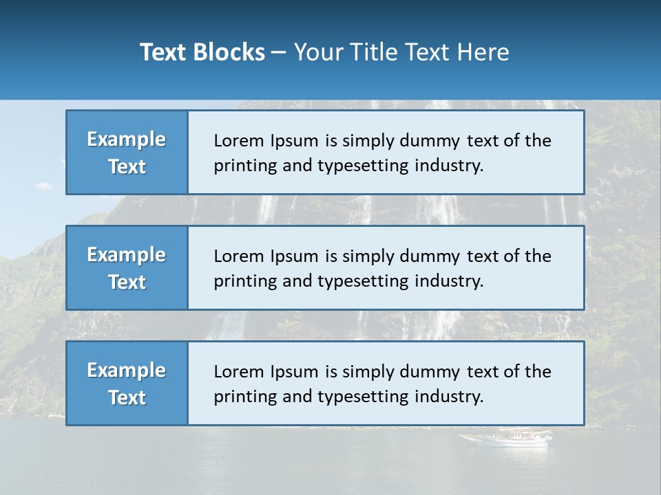 Beautiful Rich Aurlandfjord PowerPoint Template