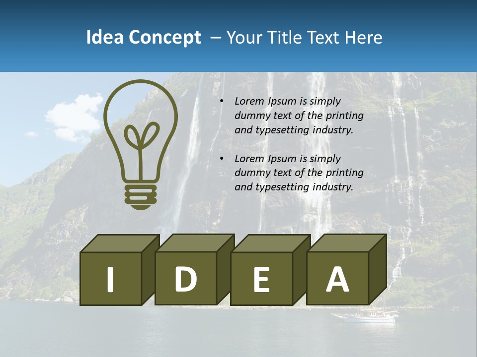 Beautiful Rich Aurlandfjord PowerPoint Template