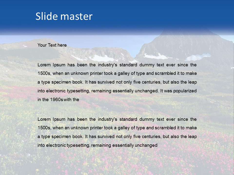 Meadow Blue Spring PowerPoint Template