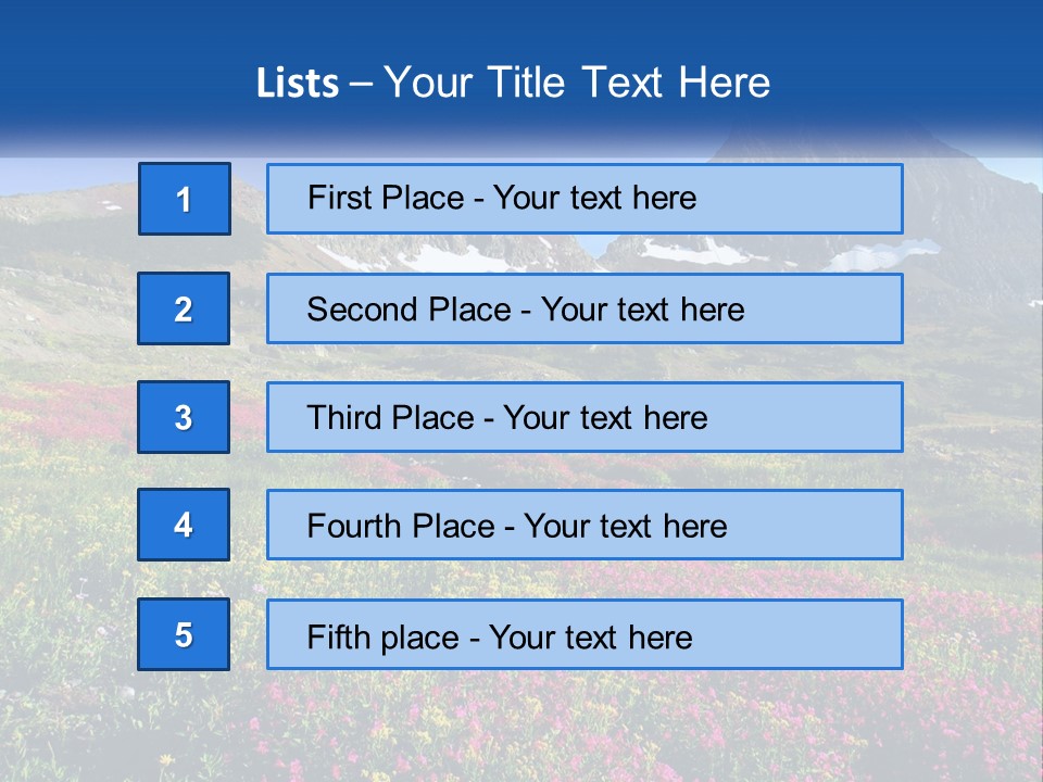 Meadow Blue Spring PowerPoint Template