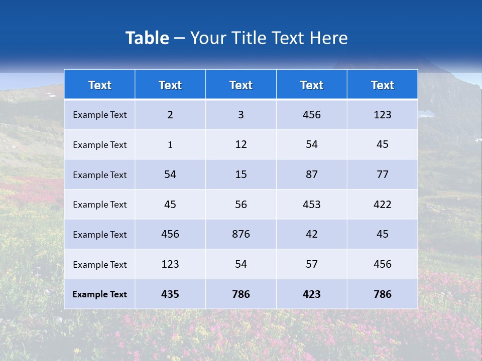 Meadow Blue Spring PowerPoint Template