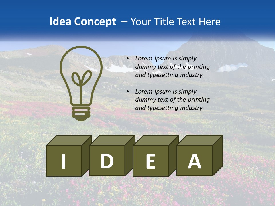 Meadow Blue Spring PowerPoint Template