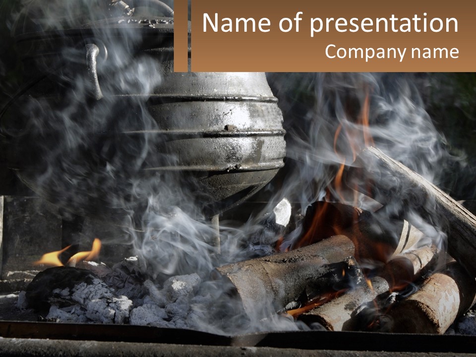 Iron Fireside South Africa PowerPoint Template