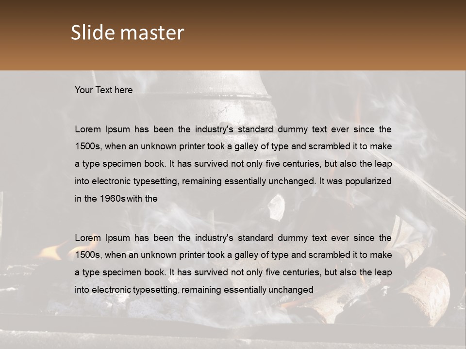 Iron Fireside South Africa PowerPoint Template