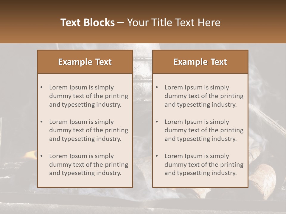 Iron Fireside South Africa PowerPoint Template