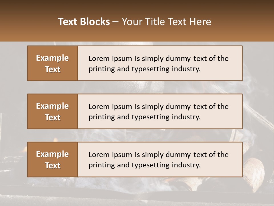 Iron Fireside South Africa PowerPoint Template