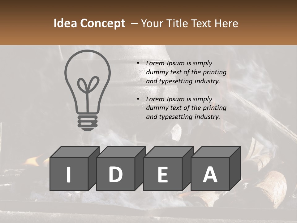 Iron Fireside South Africa PowerPoint Template