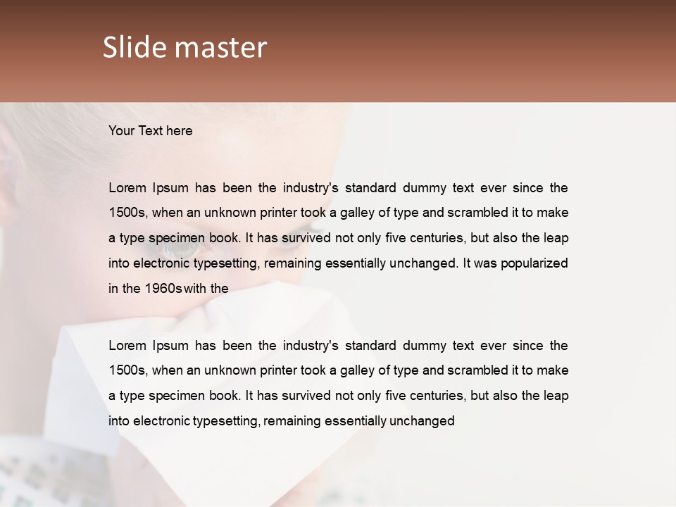 Brunette Cute Pretty PowerPoint Template