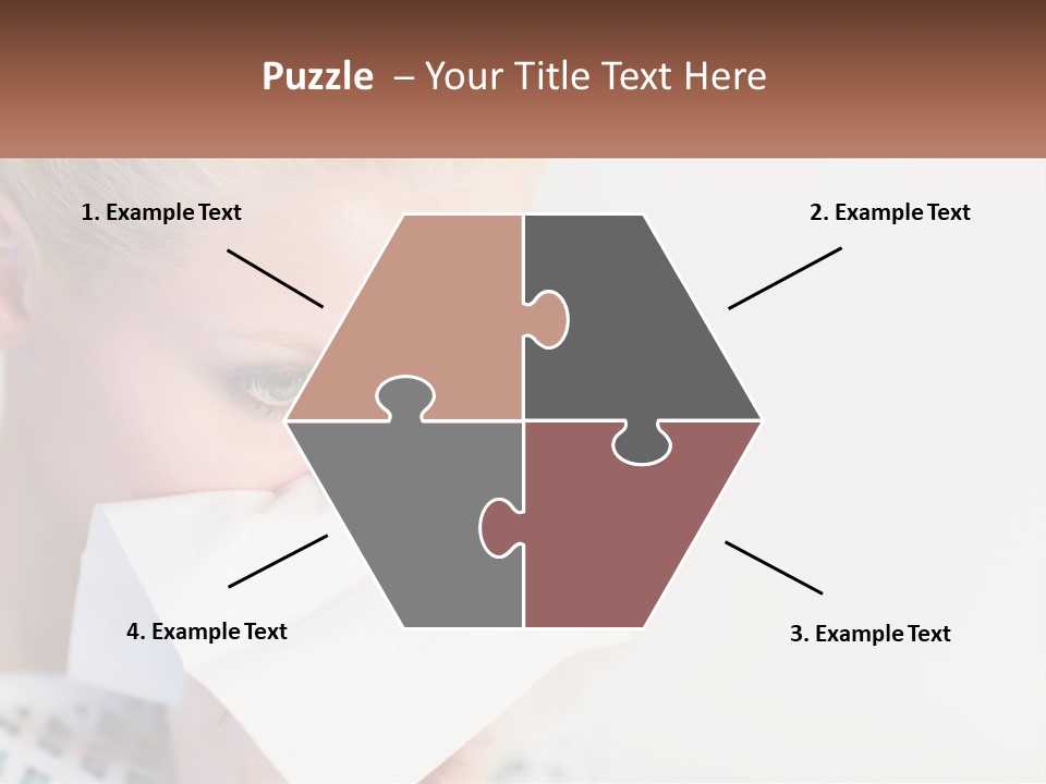 Brunette Cute Pretty PowerPoint Template