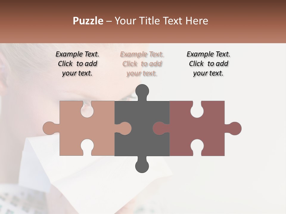 Brunette Cute Pretty PowerPoint Template