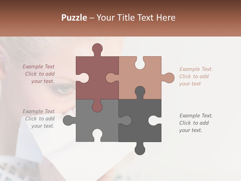 Brunette Cute Pretty PowerPoint Template