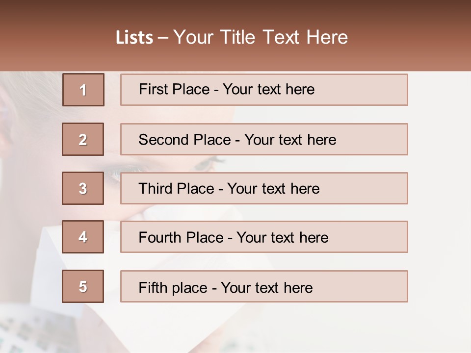 Brunette Cute Pretty PowerPoint Template