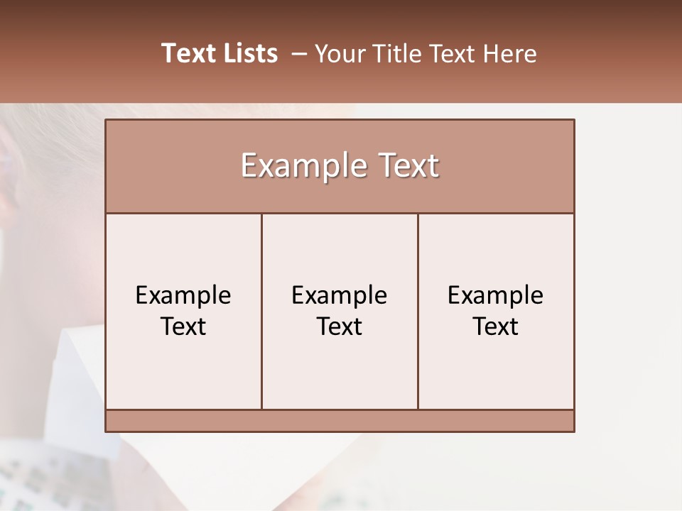 Brunette Cute Pretty PowerPoint Template