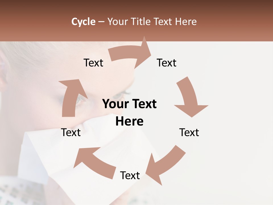 Brunette Cute Pretty PowerPoint Template