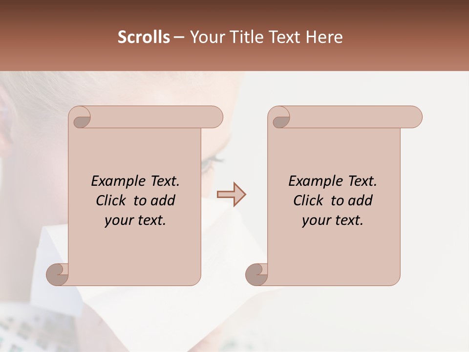 Brunette Cute Pretty PowerPoint Template