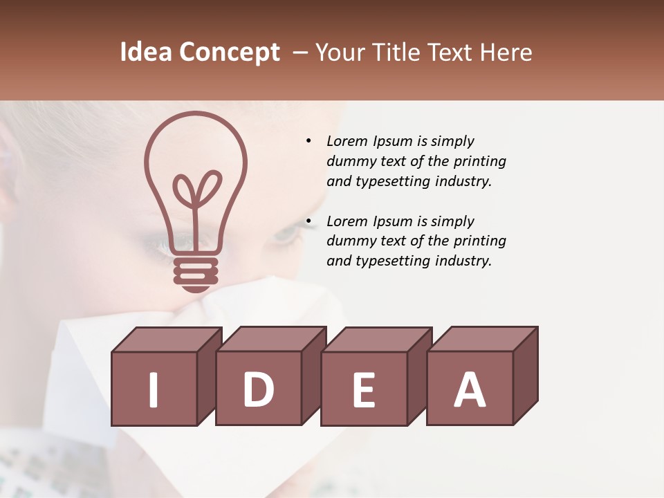 Brunette Cute Pretty PowerPoint Template