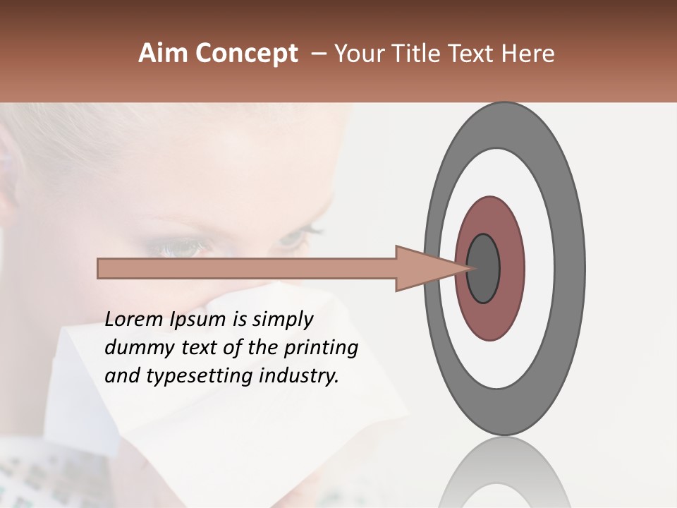 Brunette Cute Pretty PowerPoint Template