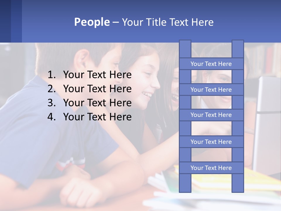 Happy Girl Pretty PowerPoint Template