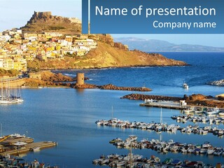 Sea Sardegna Harbour PowerPoint Template