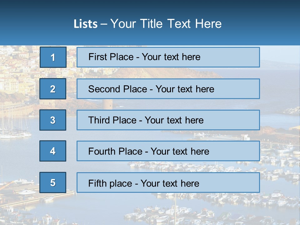 Sea Sardegna Harbour PowerPoint Template