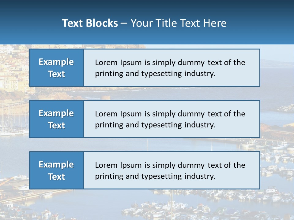 Sea Sardegna Harbour PowerPoint Template