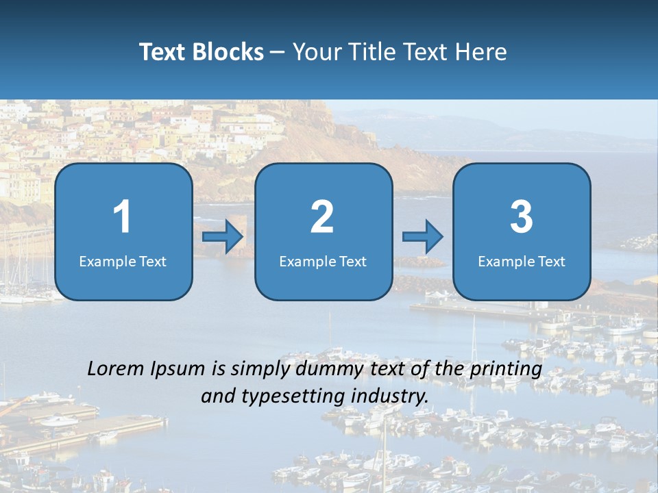 Sea Sardegna Harbour PowerPoint Template