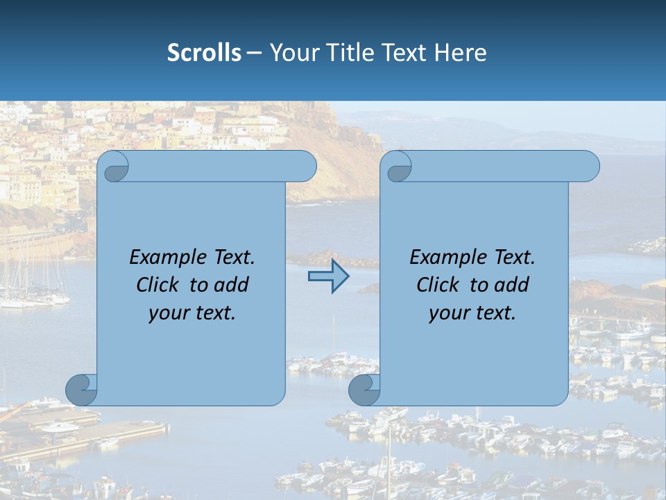 Sea Sardegna Harbour PowerPoint Template