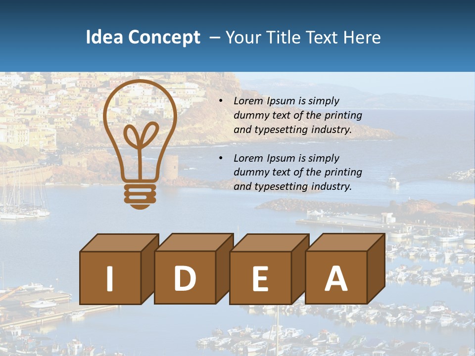 Sea Sardegna Harbour PowerPoint Template