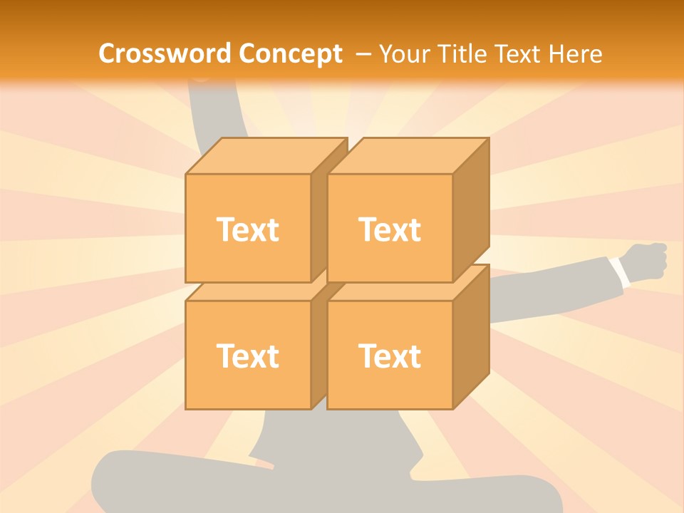 Businesswoman Rays Fist PowerPoint Template