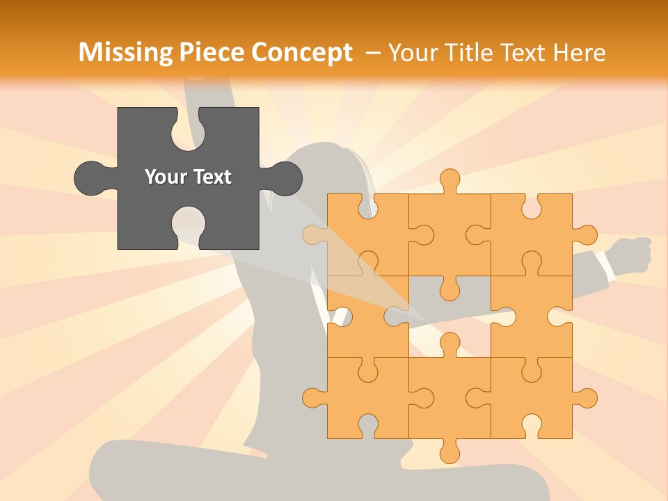 Businesswoman Rays Fist PowerPoint Template