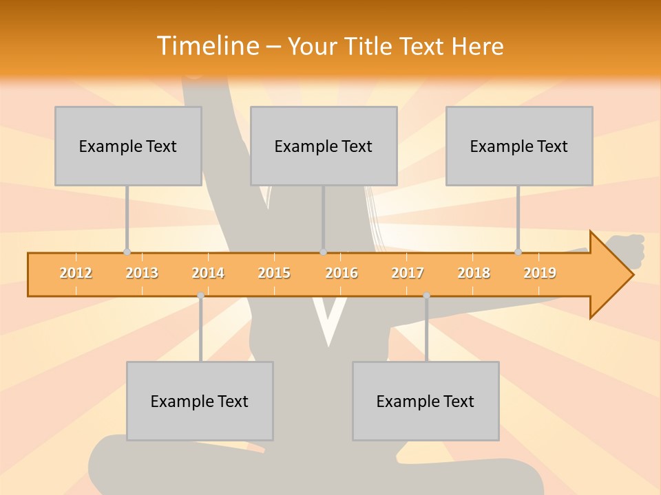 Businesswoman Rays Fist PowerPoint Template