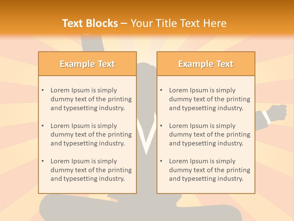 Businesswoman Rays Fist PowerPoint Template