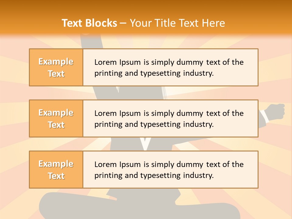 Businesswoman Rays Fist PowerPoint Template