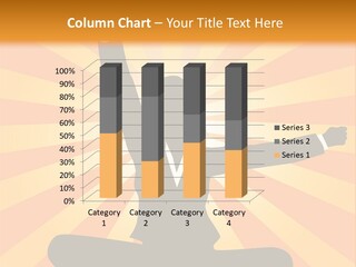 Businesswoman Rays Fist PowerPoint Template