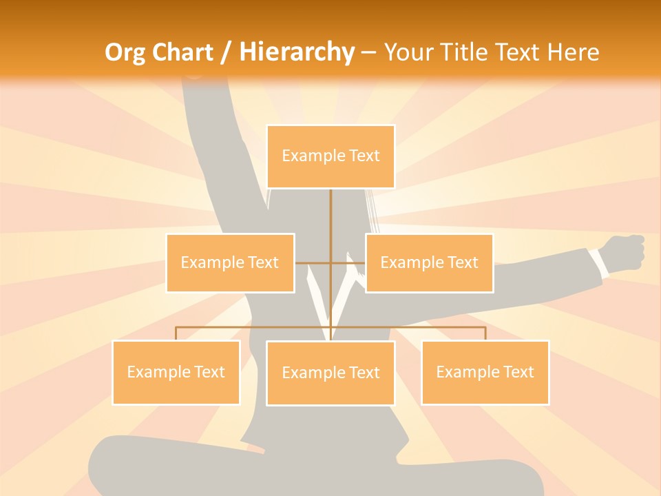 Businesswoman Rays Fist PowerPoint Template
