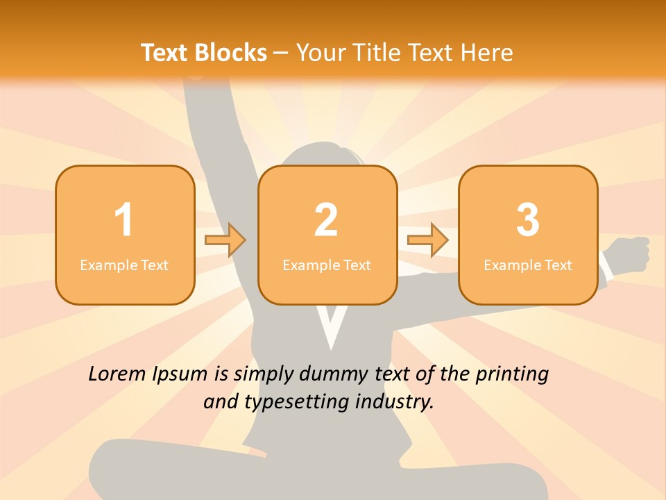 Businesswoman Rays Fist PowerPoint Template