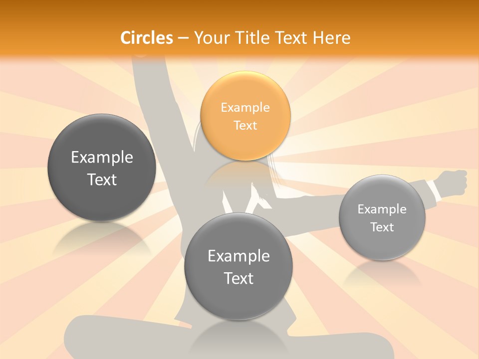 Businesswoman Rays Fist PowerPoint Template