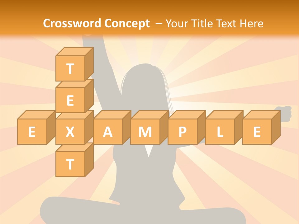 Businesswoman Rays Fist PowerPoint Template