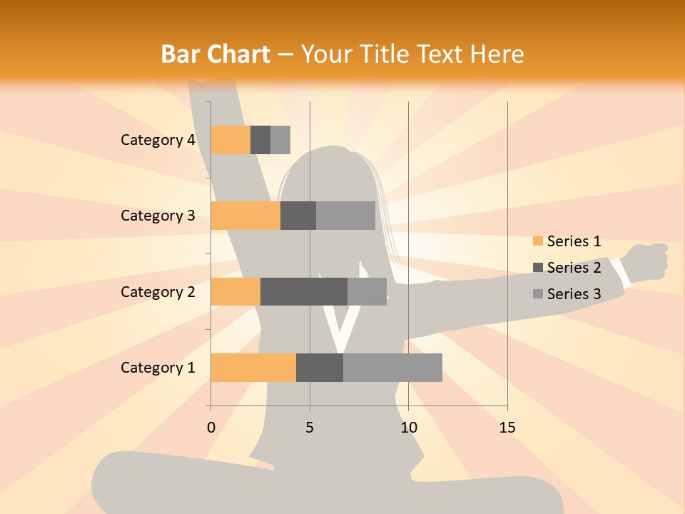 Businesswoman Rays Fist PowerPoint Template