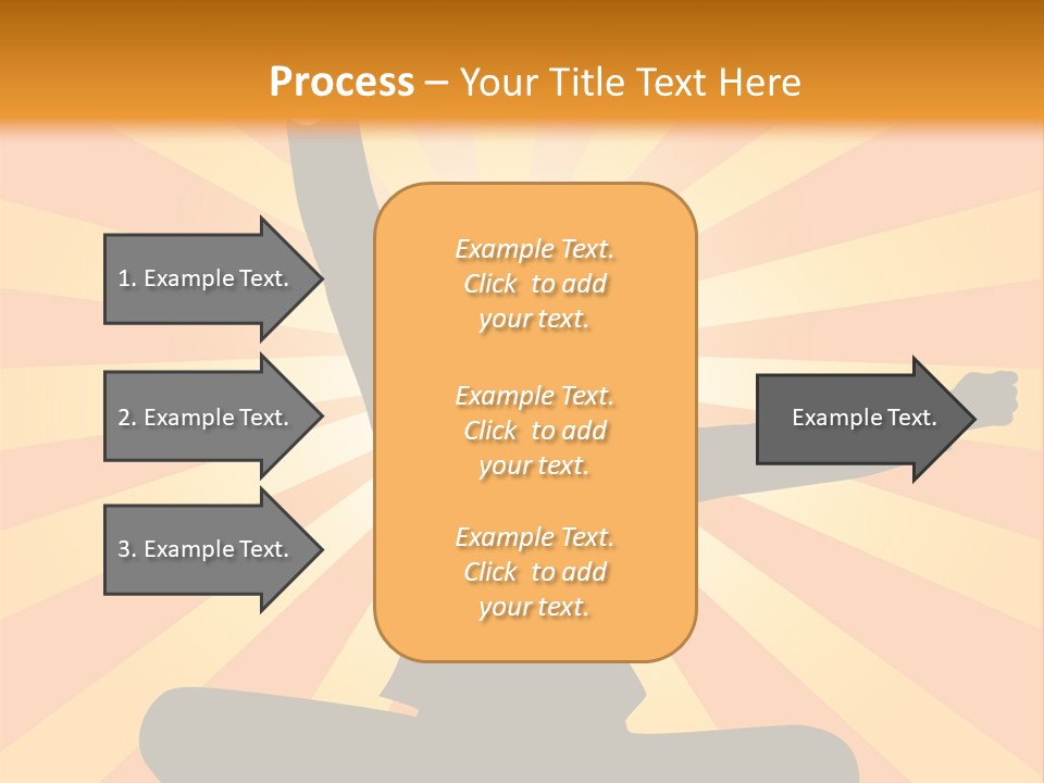 Businesswoman Rays Fist PowerPoint Template