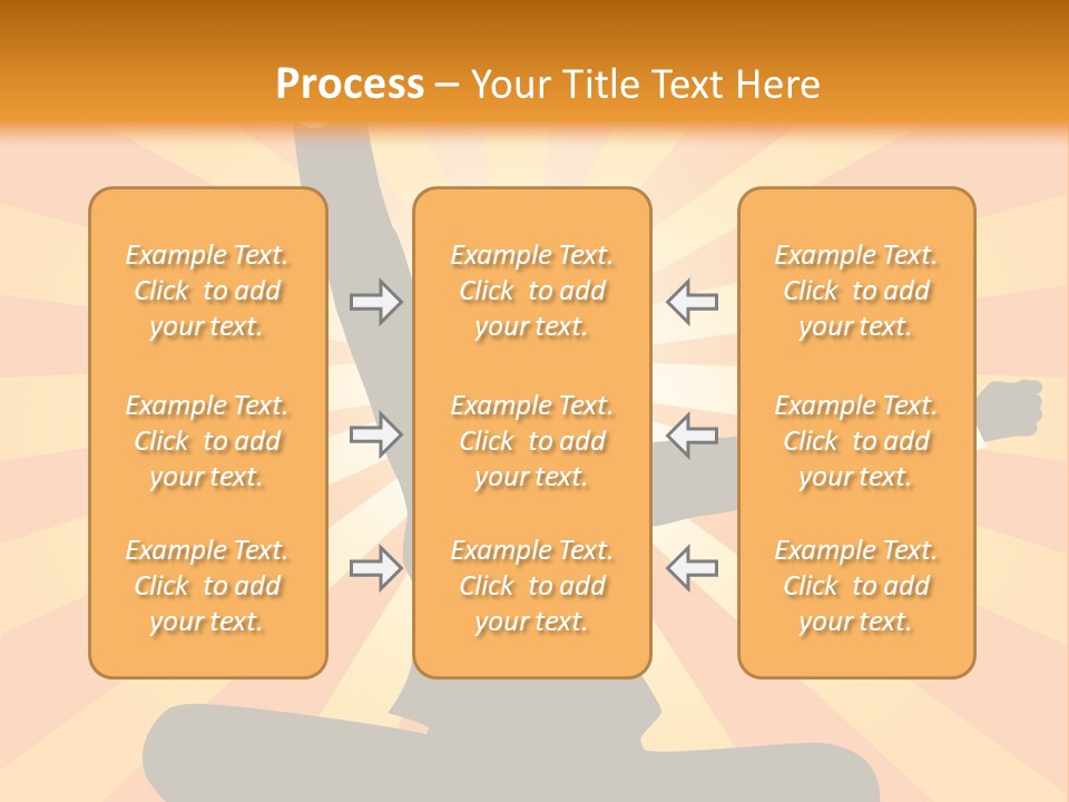 Businesswoman Rays Fist PowerPoint Template
