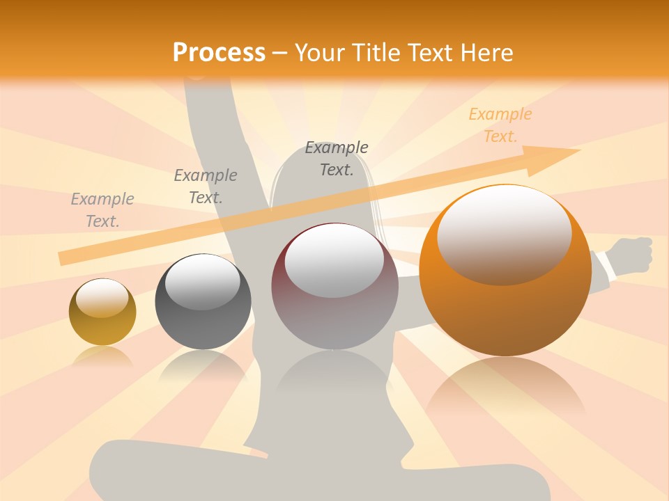 Businesswoman Rays Fist PowerPoint Template