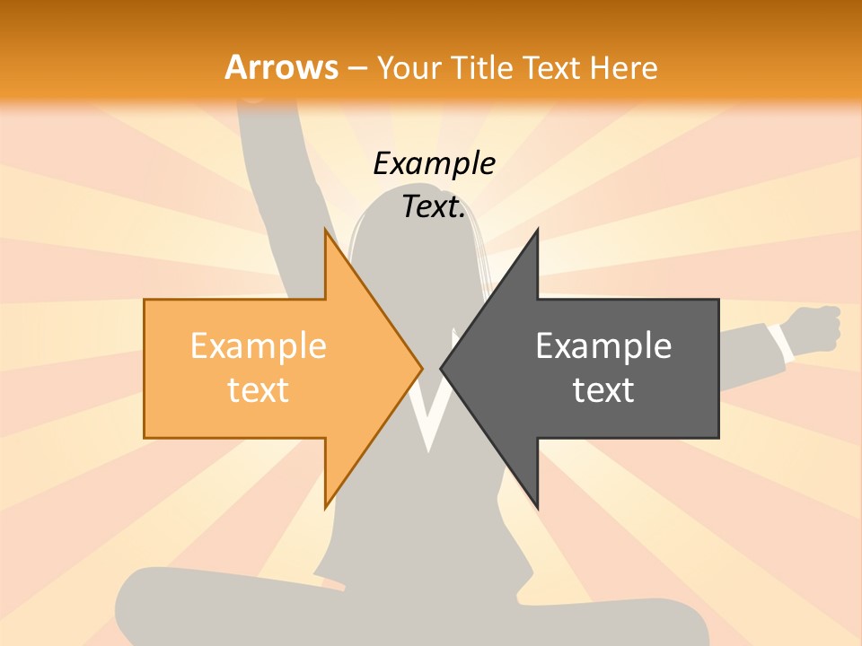 Businesswoman Rays Fist PowerPoint Template